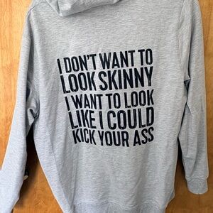 chic ChicYea Heather Gray Pullover Hoodie with Label